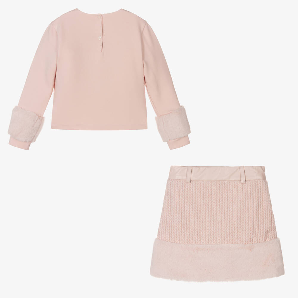 Lapin House-Girls Pink Bunny Skirt Set | Childrensalon Outlet