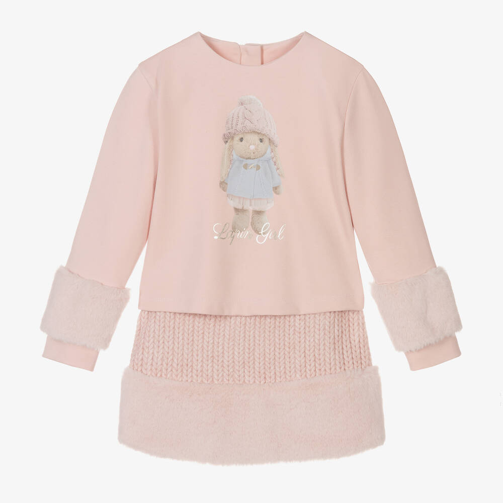 Lapin House - Girls Pink Bunny Skirt Set | Childrensalon