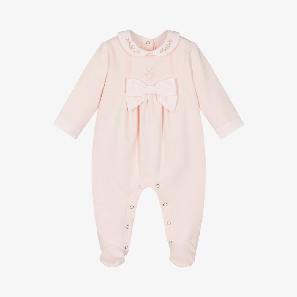 Lapin House-Girls Pink Collared Babysuit | Childrensalon Outlet