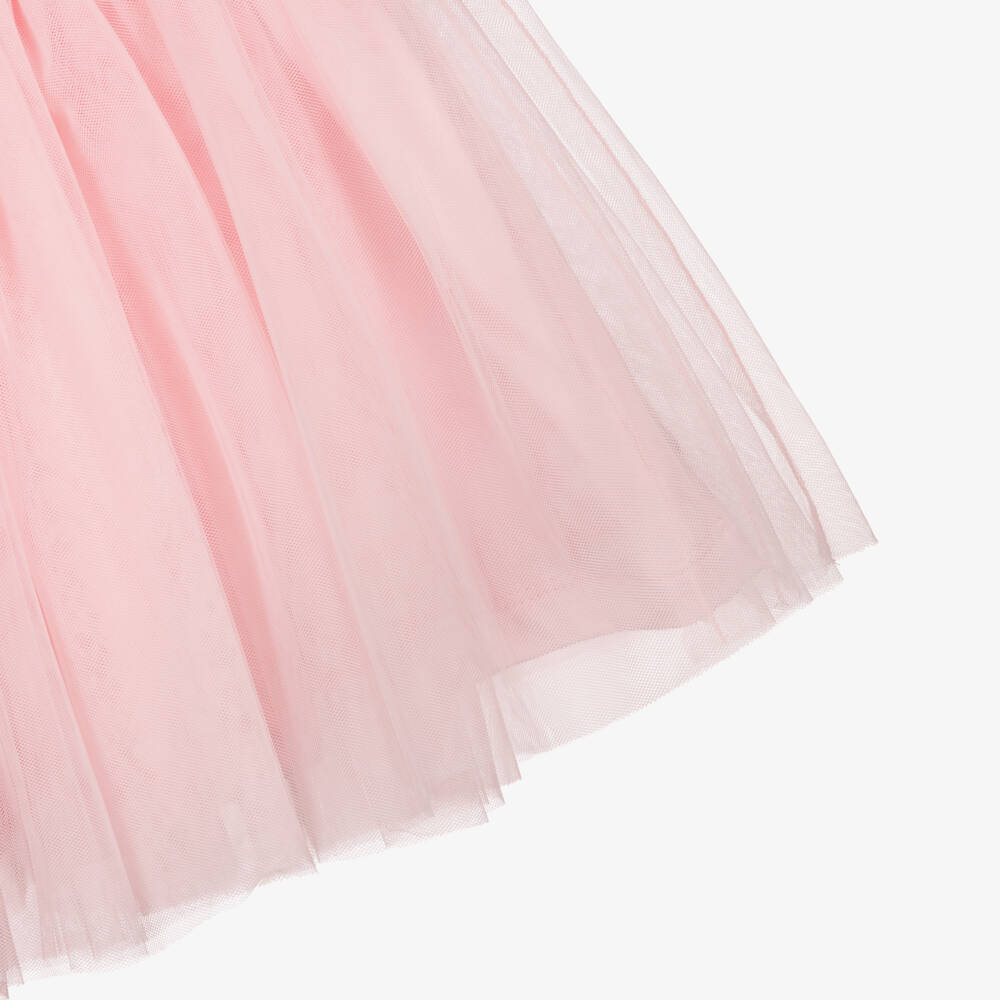 Lapin House-Girls Pink Cotton Blouse & Tulle Dress Set | Childrensalon Outlet