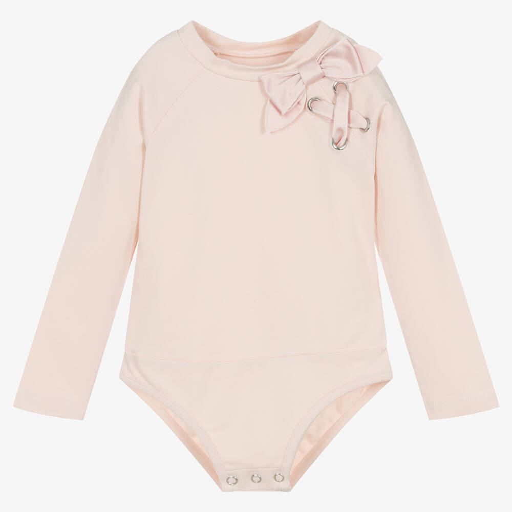 Lapin House - Body rose en coton fille | Childrensalon