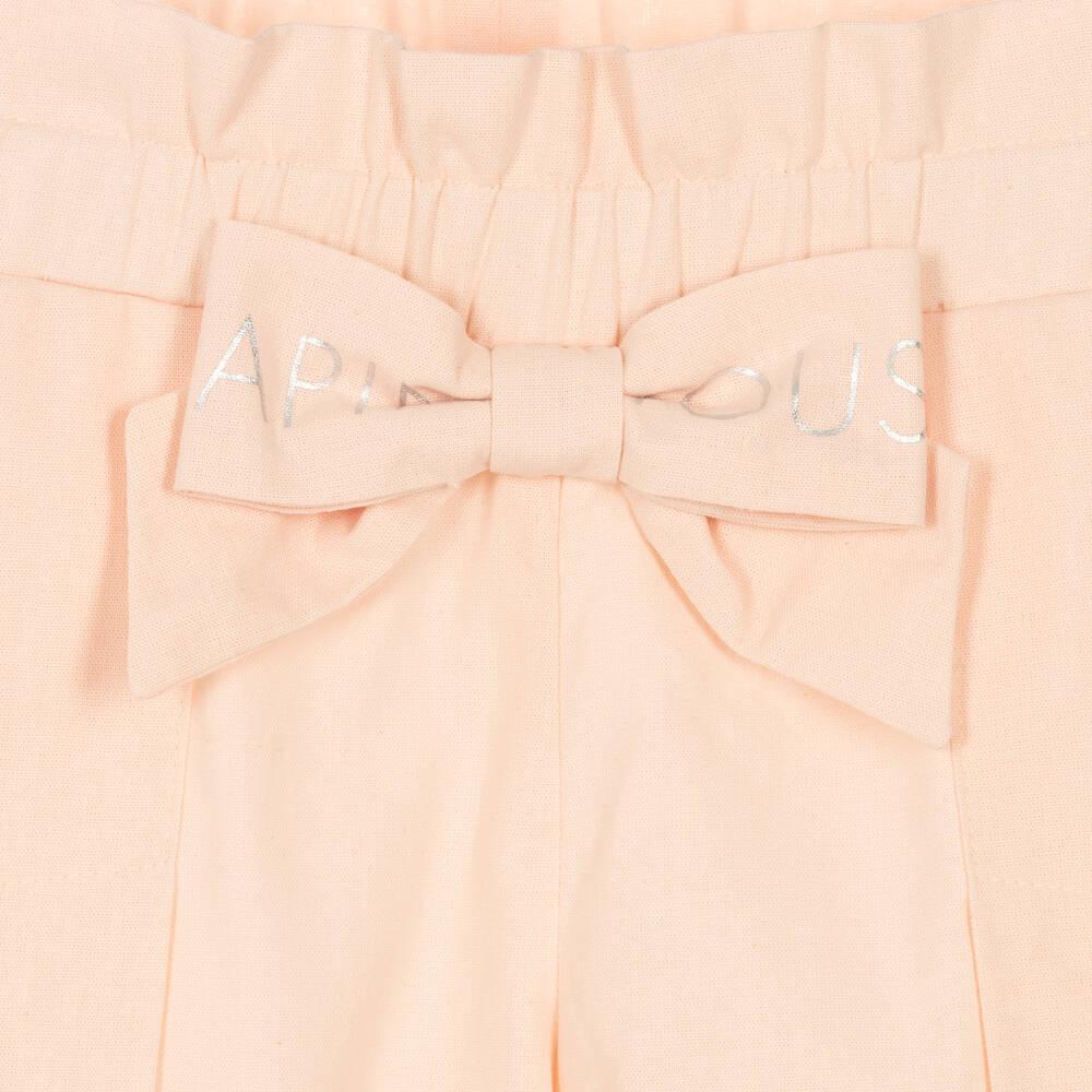 Lapin House-Розовые укороченные брюки из хлопка | Childrensalon Outlet