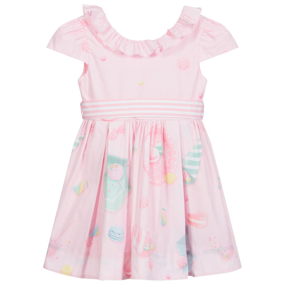 Lapin House - Розовое платье из хлопка для девочек  | Childrensalon