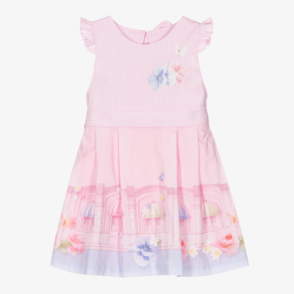 Lapin House - Robe rose en coton fille | Childrensalon