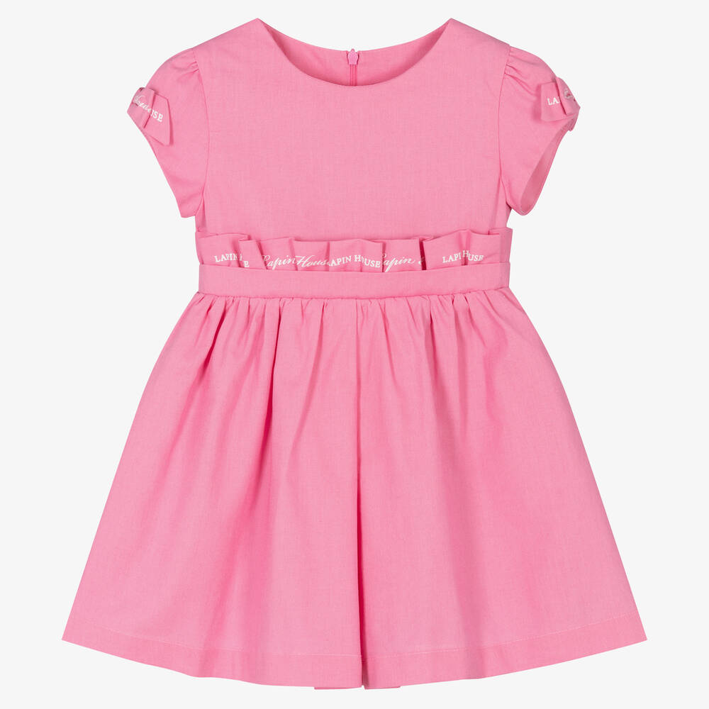 Lapin House - Розовое хлопковое платье | Childrensalon