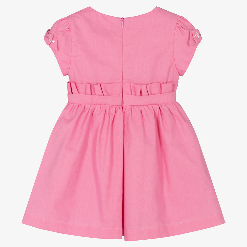 Lapin House - Girls Pink Cotton Dress | Childrensalon Outlet