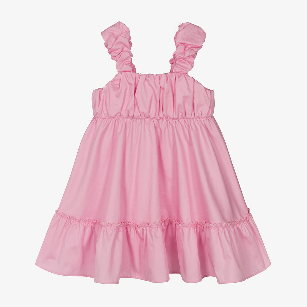 Lapin House-Girls Pink Cotton Dress | Childrensalon Outlet