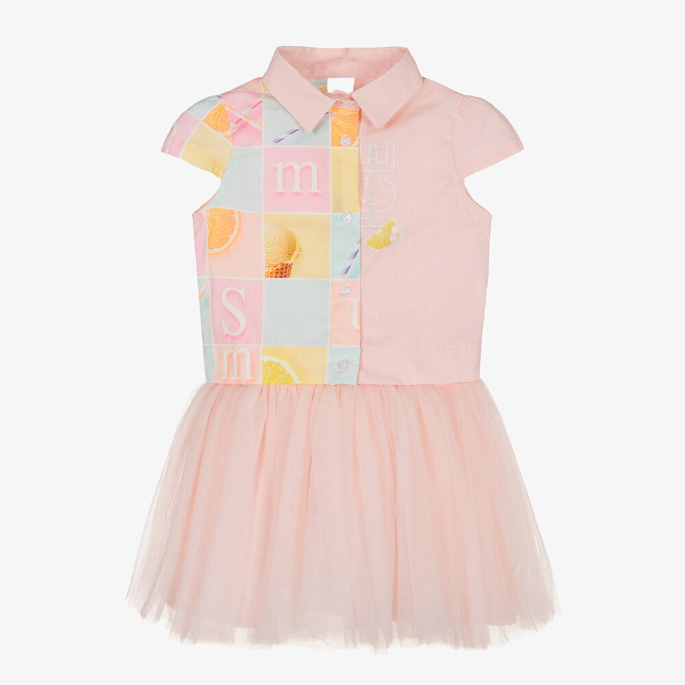 Lapin House-Girls Pink Cotton Dress & Jacket Set | Childrensalon Outlet