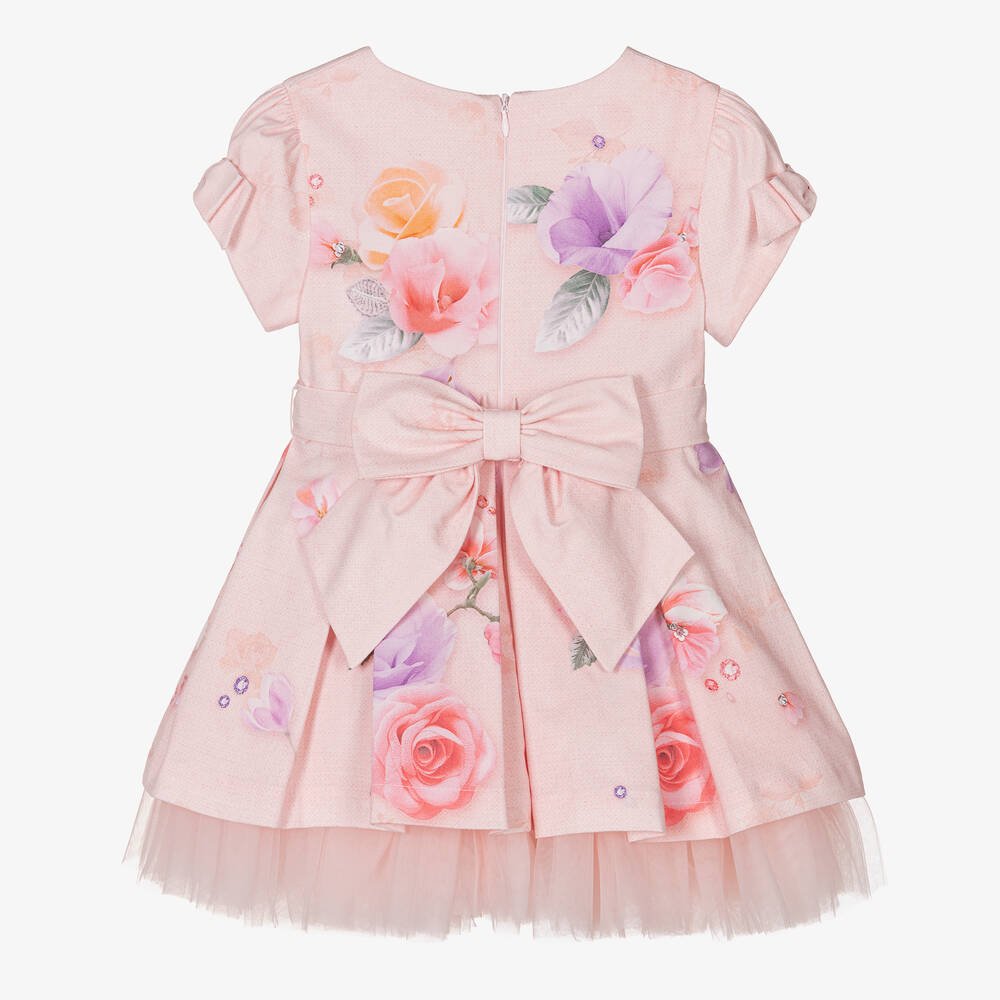 Lapin House-Розовое хлопковое платье с цветами | Childrensalon Outlet