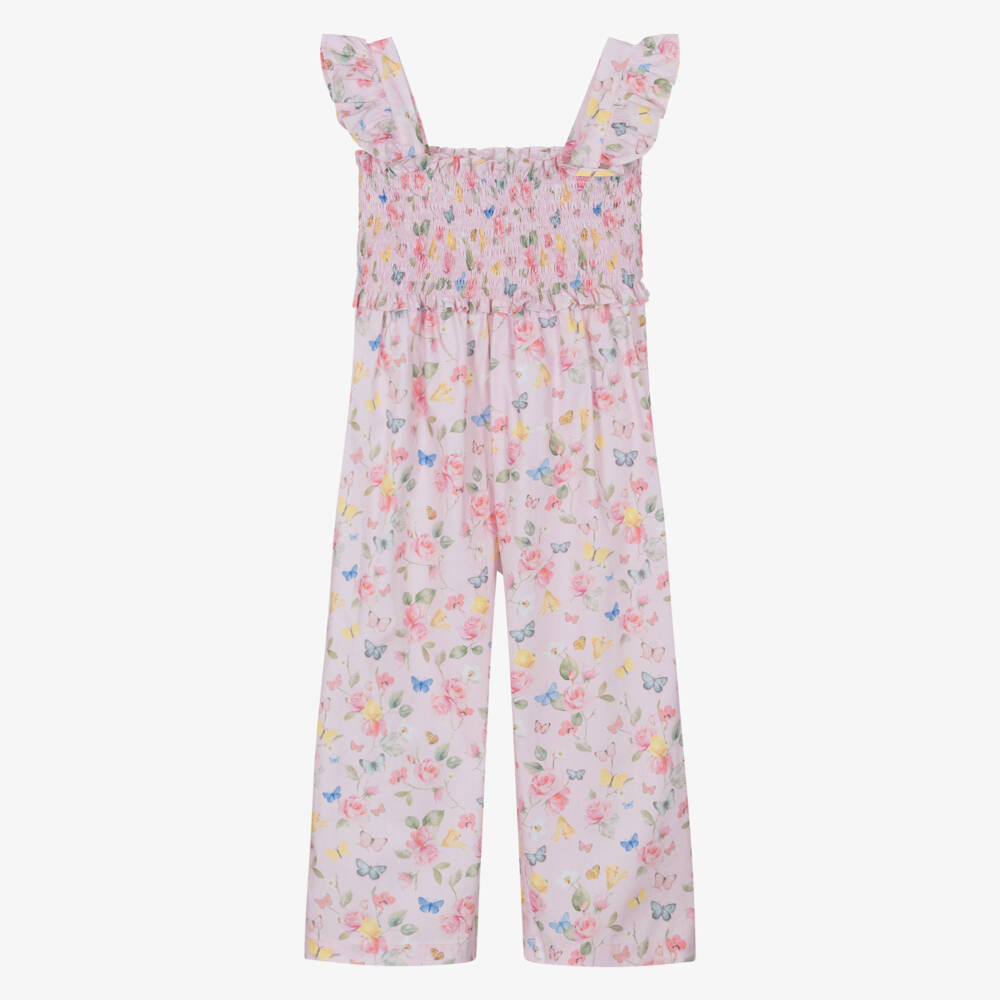 Lapin House-Белый комбинезон с цветочным узором для девочек | Childrensalon Outlet