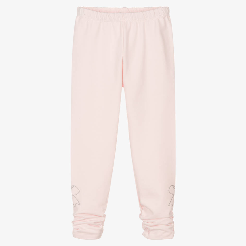 Lapin House - Girls Pink Cotton Leggings | Childrensalon