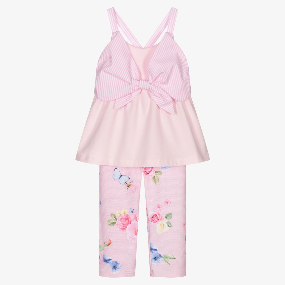 Lapin House-Розовый топ и легинсы из хлопка для девочек | Childrensalon Outlet