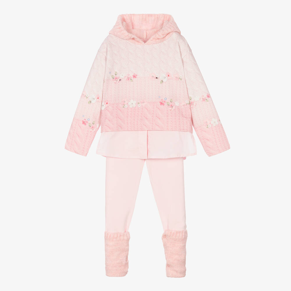 Lapin House - Ensemble legging rose en coton Fille | Childrensalon