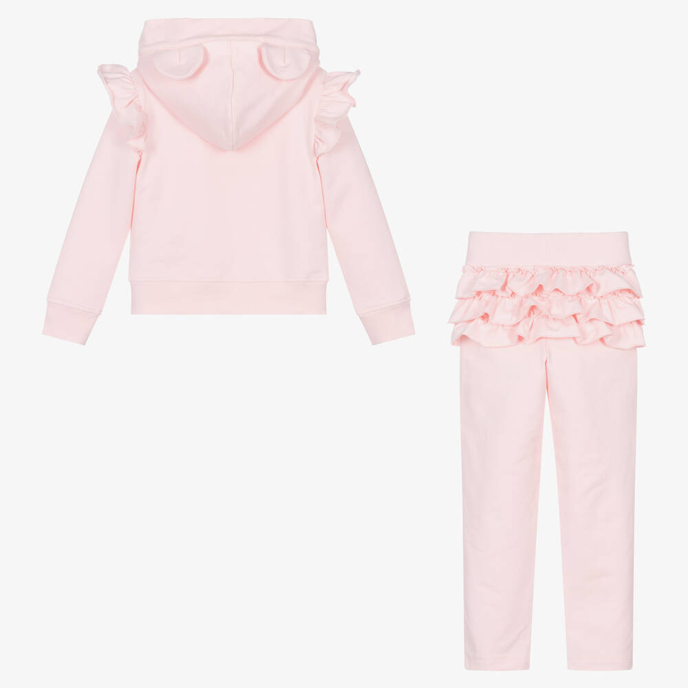 Lapin House-Girls Pink Cotton Mouse Trouser Set | Childrensalon Outlet