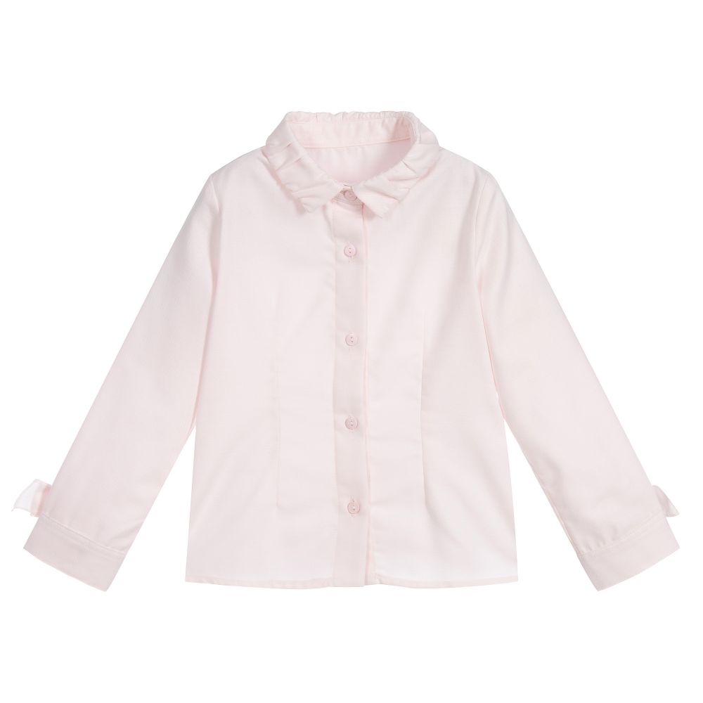 Lapin House - Розовая хлопковая рубашка для девочек | Childrensalon