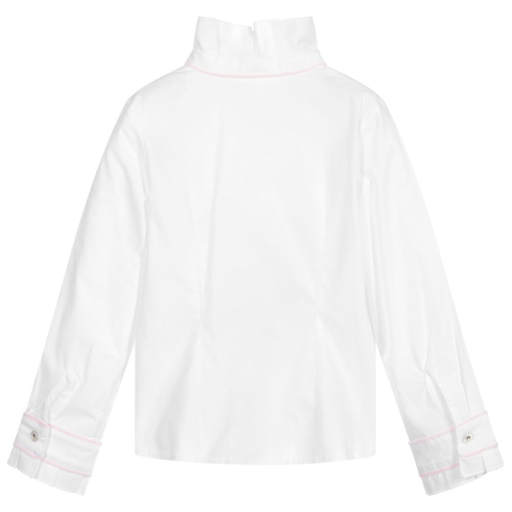 Lapin House-Girls Pink Cotton Shirt | Childrensalon Outlet
