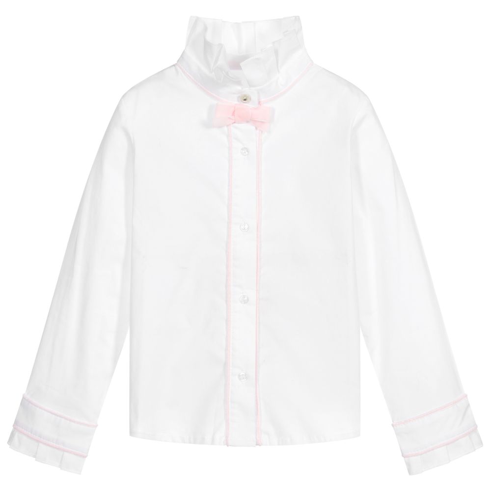 Lapin House - Girls Pink Cotton Shirt | Childrensalon