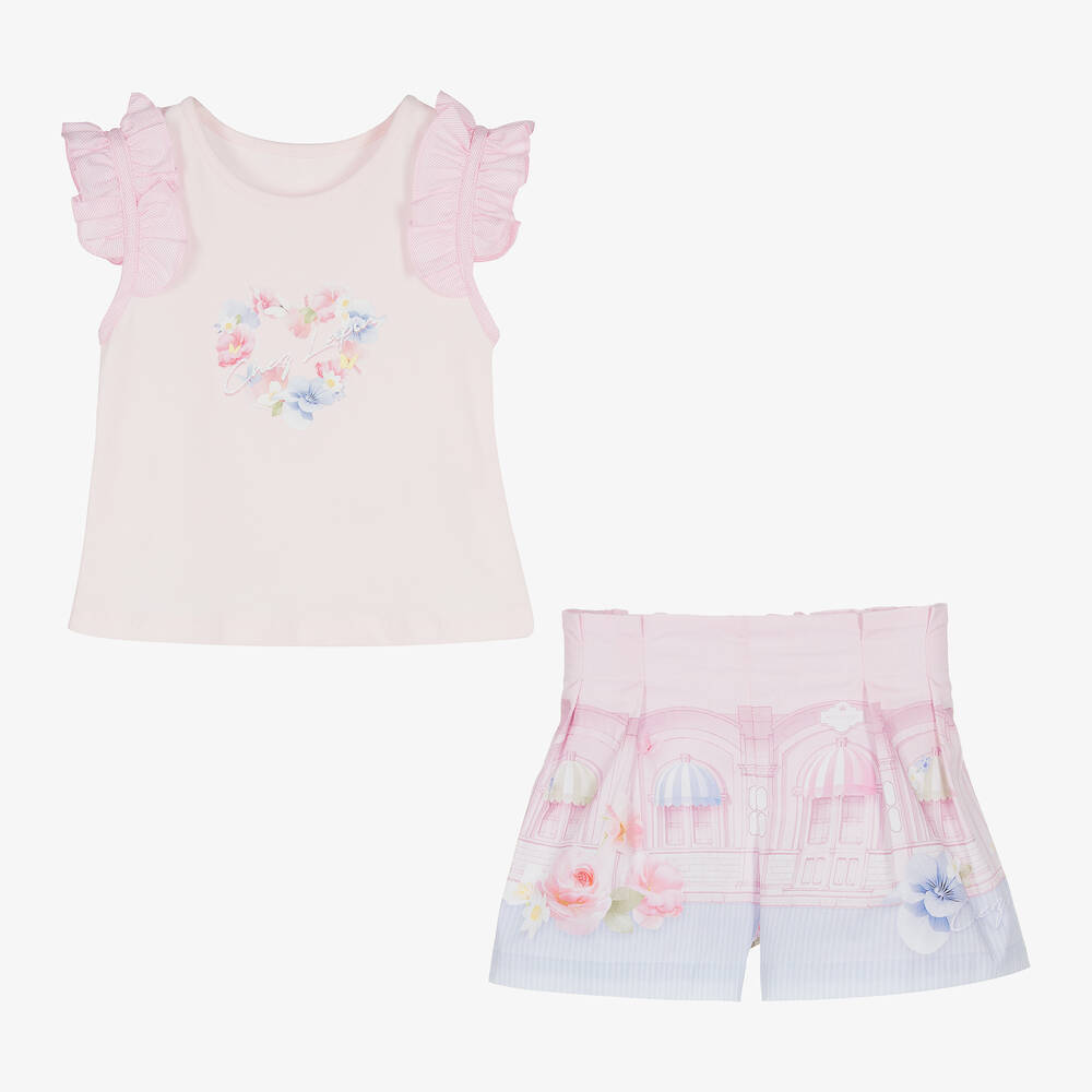 Lapin House-طقم شورت قطن لون زهري | Childrensalon Outlet