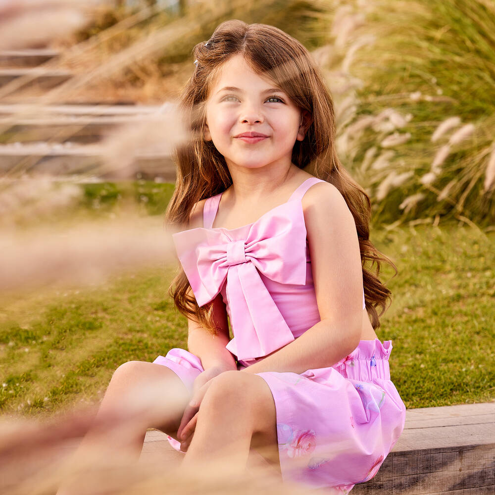 Lapin House-Розовый топ и шорты из хлопка для девочек | Childrensalon Outlet