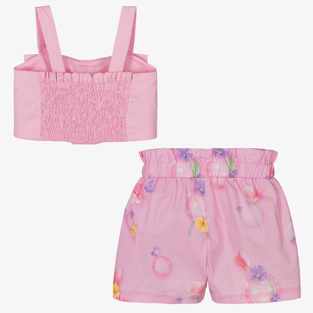 Lapin House-Розовый топ и шорты из хлопка для девочек | Childrensalon Outlet