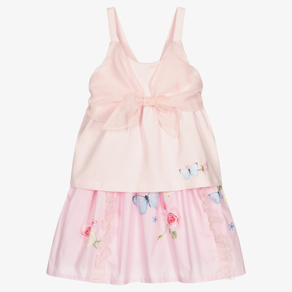 Lapin House-Розовый топ и юбка из хлопка для девочек | Childrensalon Outlet