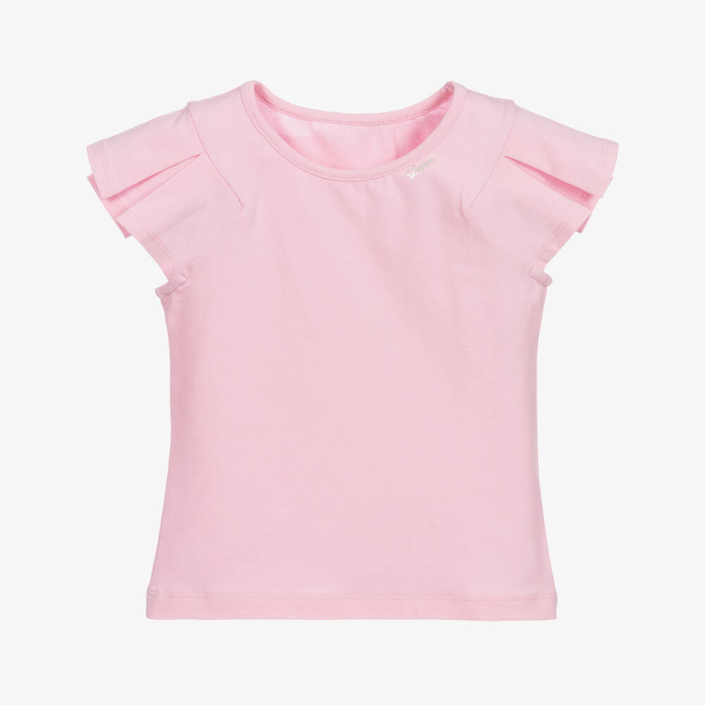 Lapin House-Girls Pink Cotton T-Shirt | Childrensalon Outlet