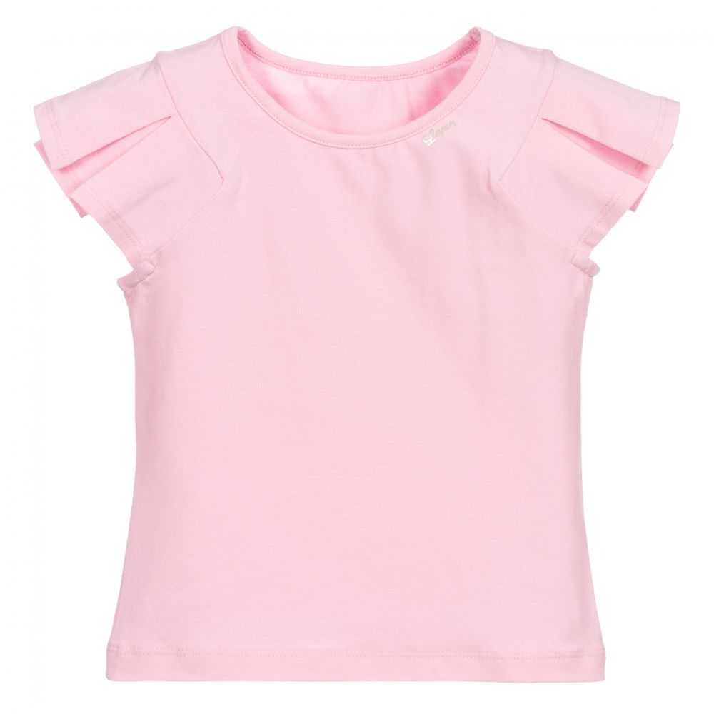Lapin House-Girls Pink Cotton T-Shirt | Childrensalon Outlet