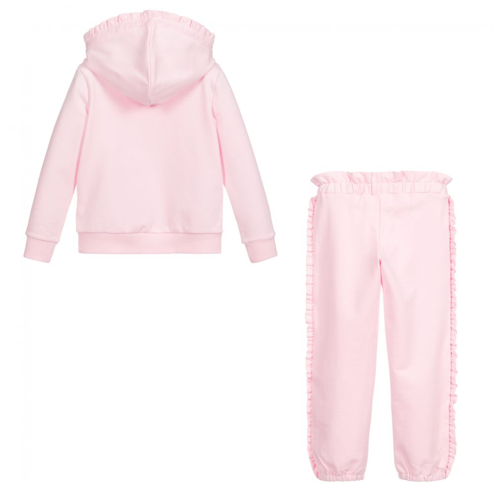 Lapin House-تراكسوت قطن جيرسي لون زهري للبنات | Childrensalon Outlet