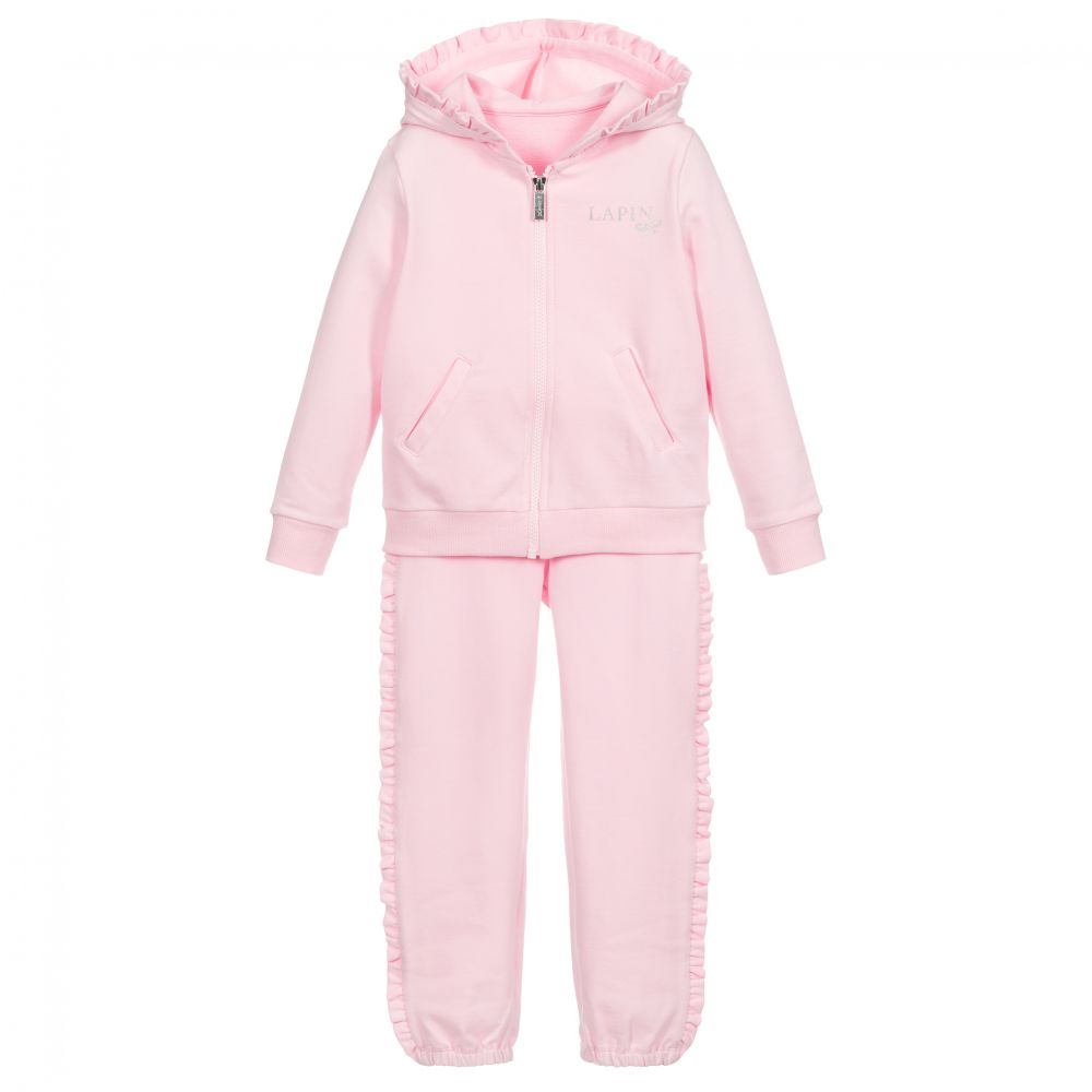 Lapin House - Розовый спортивный костюм из хлопка для девочек | Childrensalon