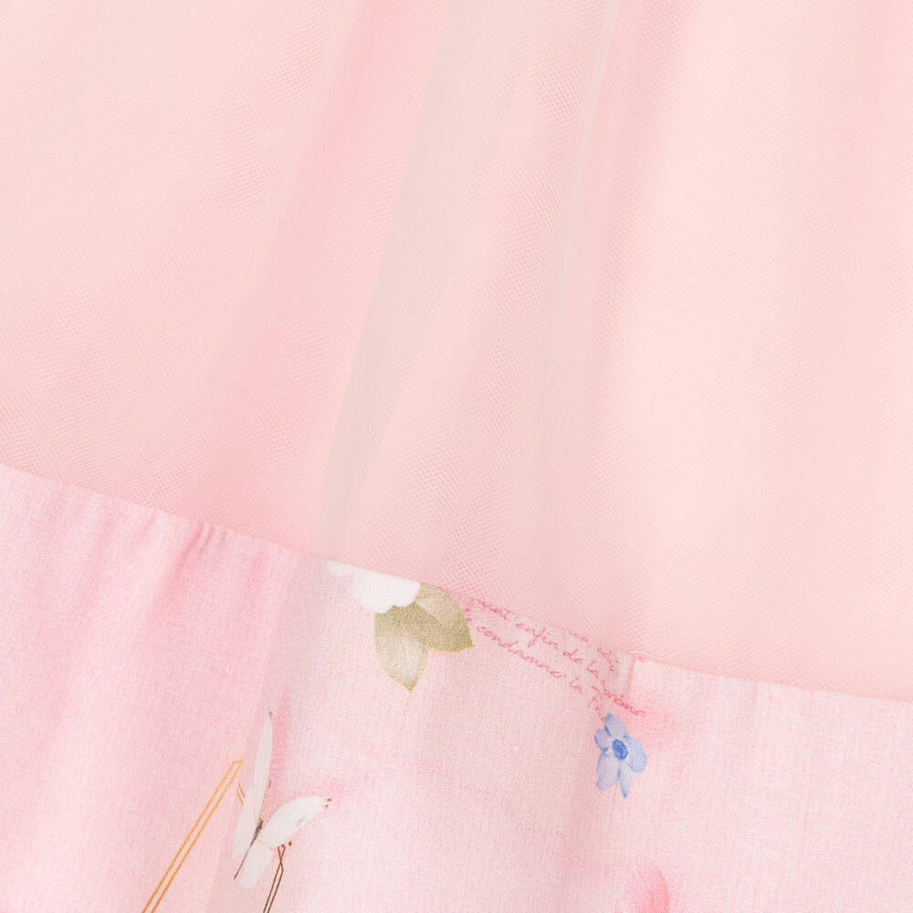 Lapin House-فستان قطن وتول لون زهري | Childrensalon Outlet