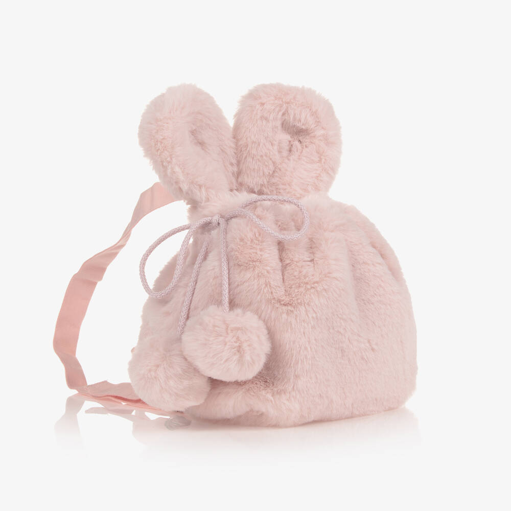 Lapin House-Girls Pink Faux Fur Bag (20cm) | Childrensalon Outlet
