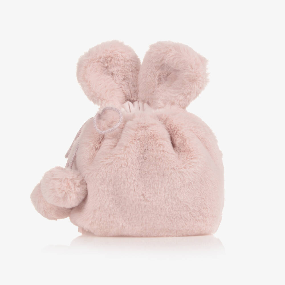 Lapin House - Girls Pink Faux Fur Bag (20cm) | Childrensalon