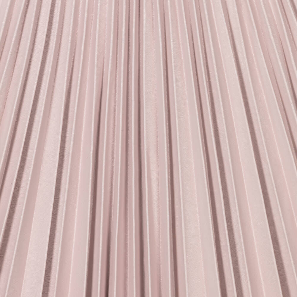 Pink pleated faux leather skirt outlet