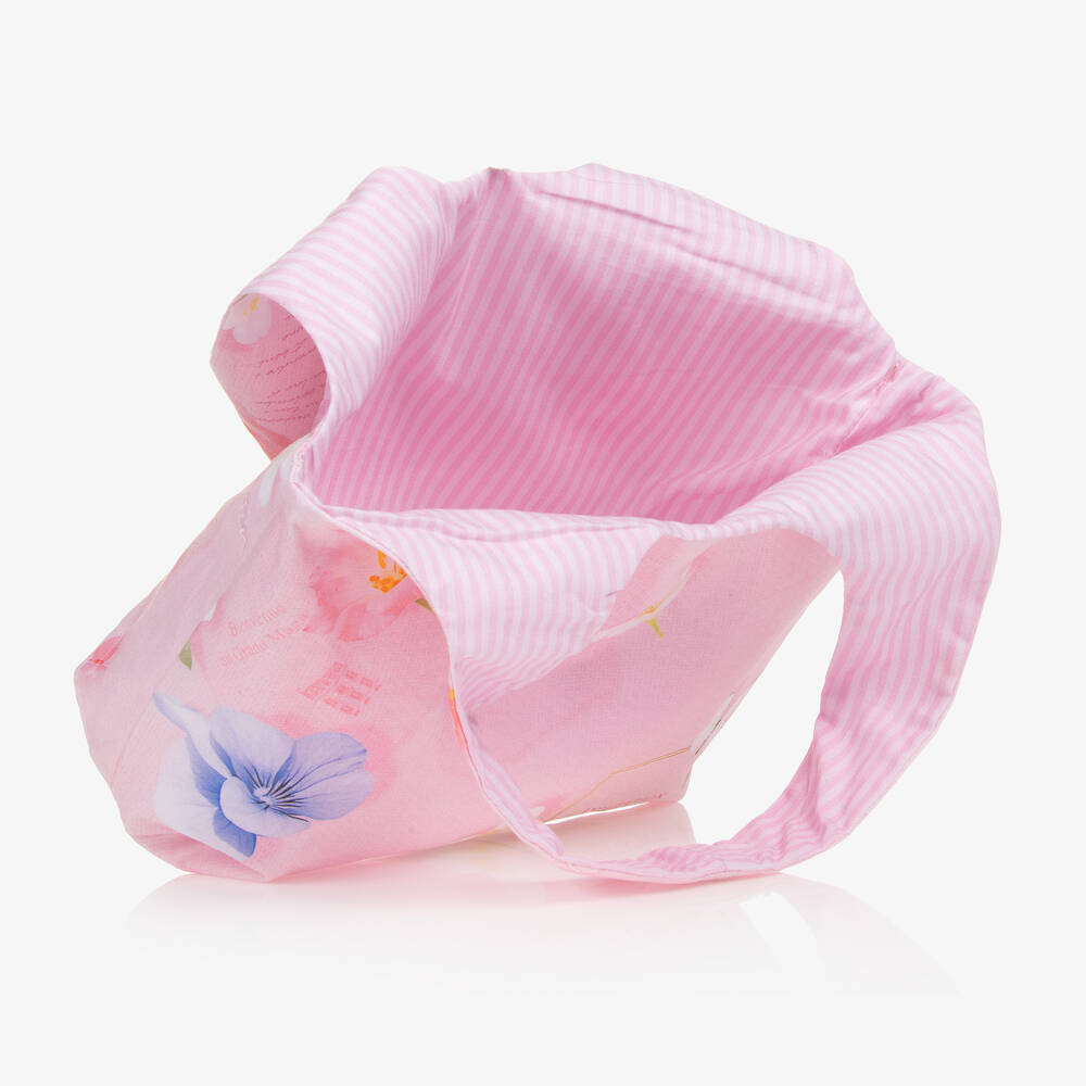 لابين هاوس-حقيبة قطن بوبلين لون زهري للبنات (26 سم) | Childrensalon Outlet