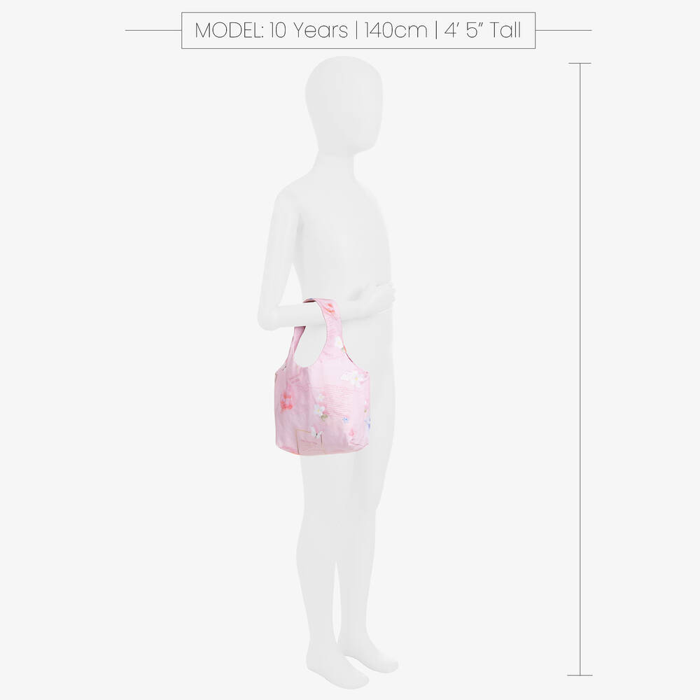 لابين هاوس-حقيبة قطن بوبلين لون زهري للبنات (26 سم) | Childrensalon Outlet