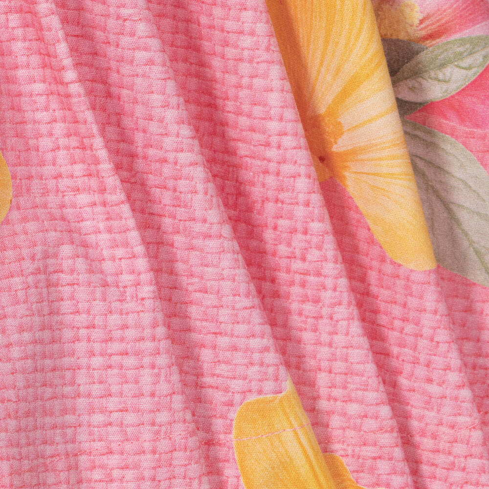 Lapin House-Girls Pink Floral Cotton Dress | Childrensalon Outlet