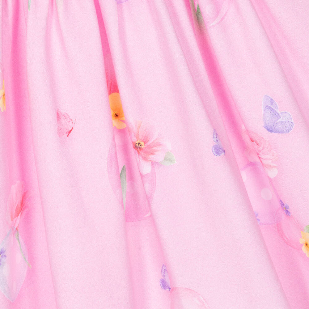 Lapin House-Girls Pink Floral Cotton Dress | Childrensalon Outlet