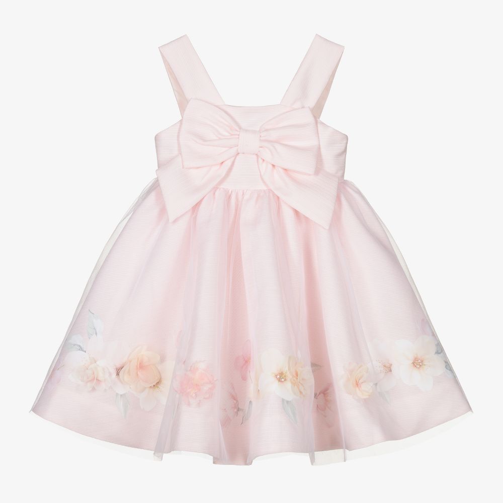 Lapin House - Розовое платье с цветами для девочек | Childrensalon