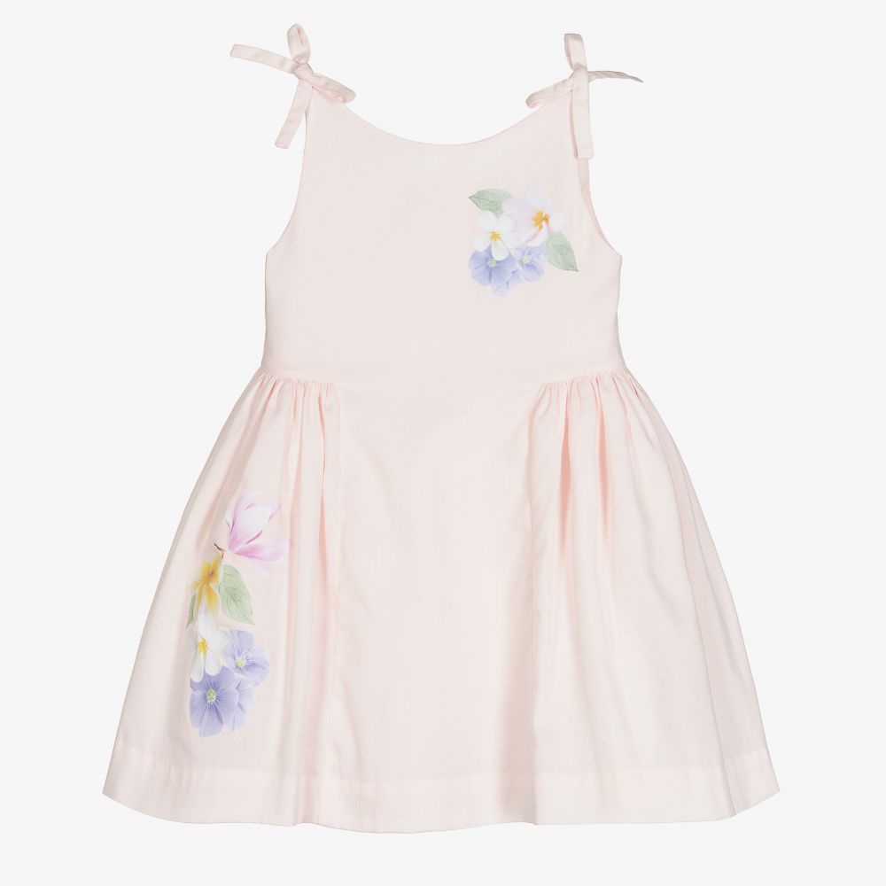 Lapin House - Girls Pink Floral Dress | Childrensalon