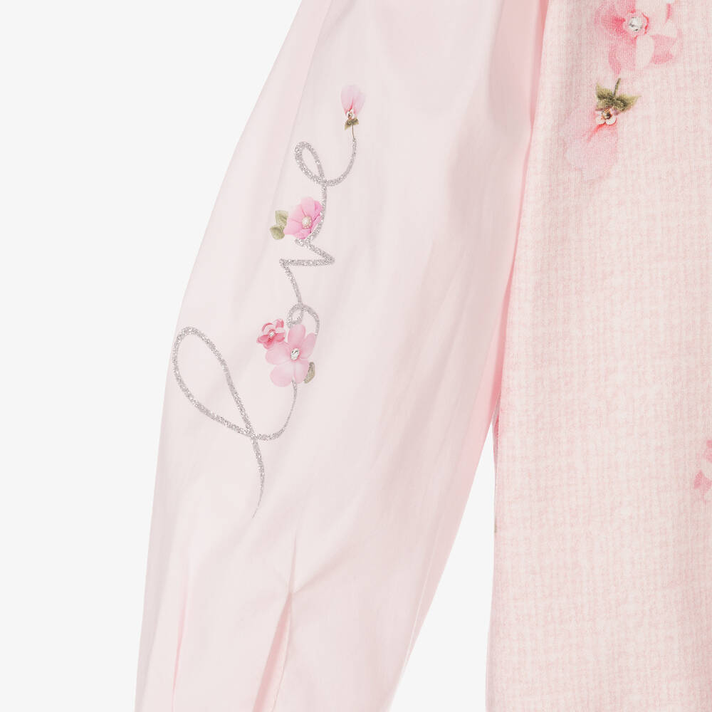 Lapin House-Girls Pink Floral Top | Childrensalon Outlet