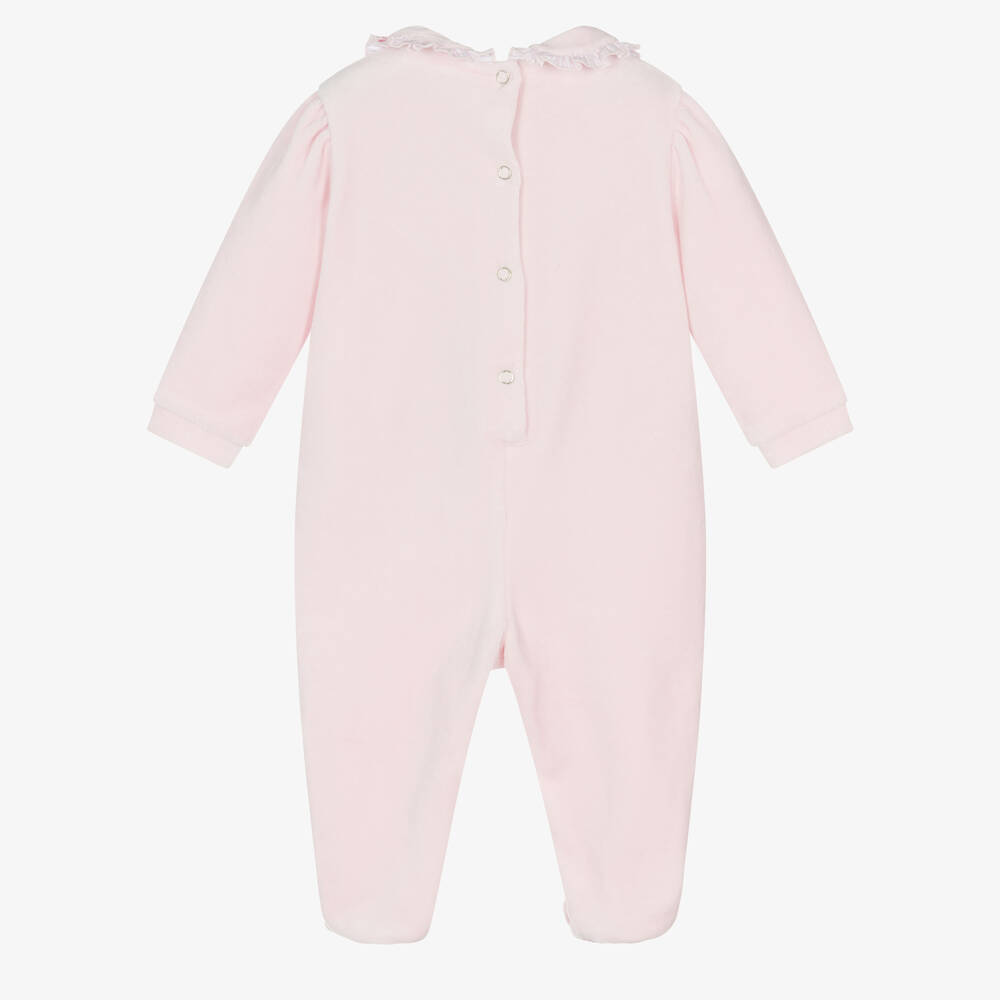 Lapin House-أفرول بيبي غرو قطن قطيفة لون زهري للمولودات | Childrensalon Outlet