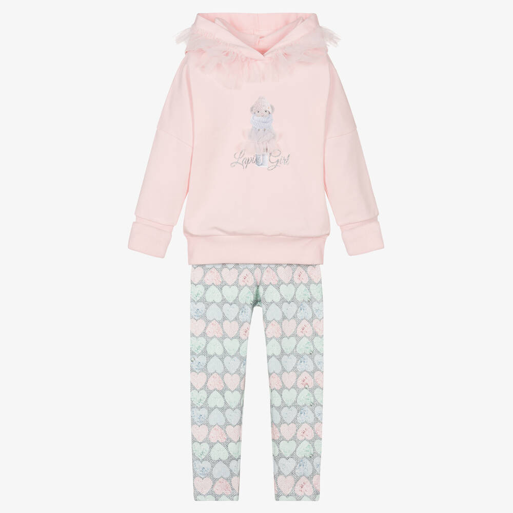 Lapin House - Baumwoll-Leggings-Set Rosa/Grau | Childrensalon