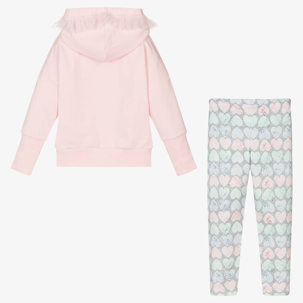 Lapin House-Розовая худи и серые легинсы из хлопка | Childrensalon Outlet