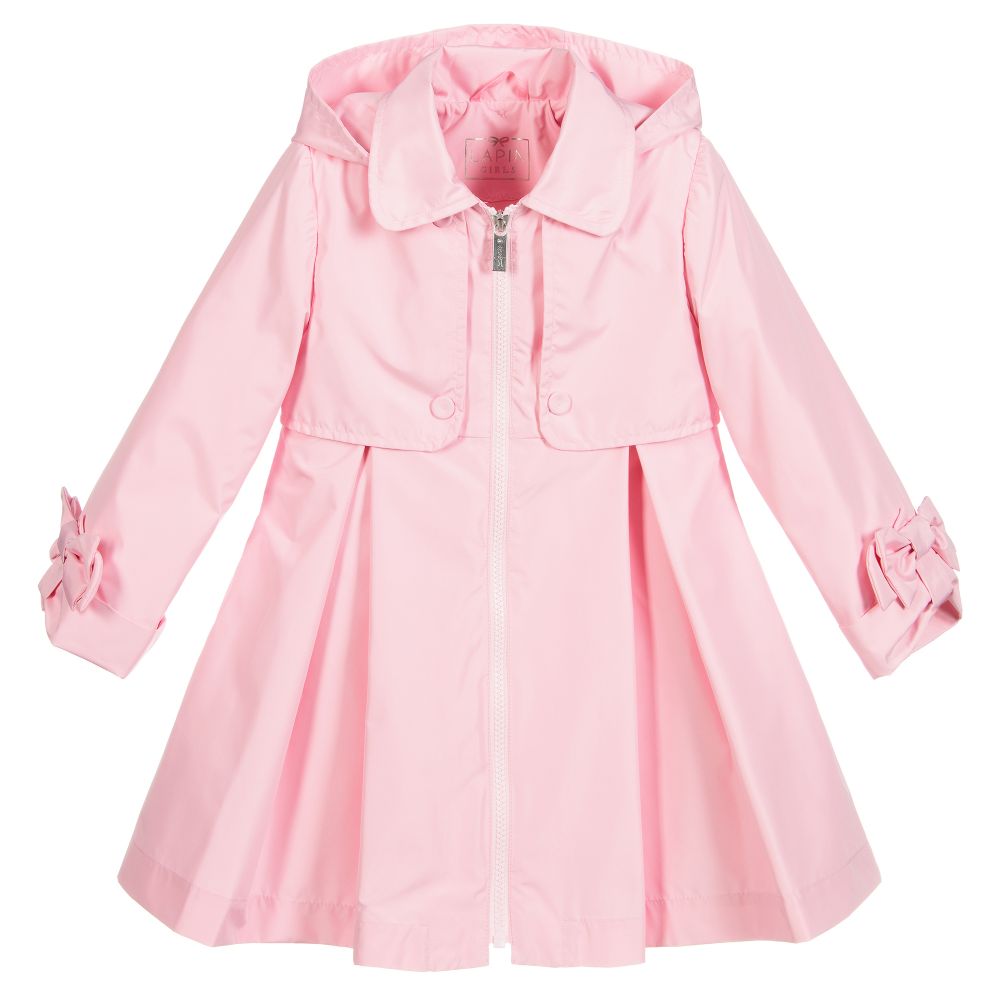 Lapin House - Girls Pink Hooded Coat | Childrensalon