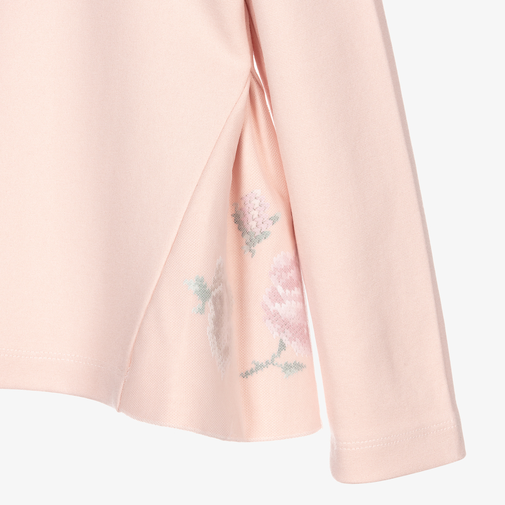 لابين هاوس-توب هودي مزيج فيسكوز لون زهري للبنات | Childrensalon Outlet