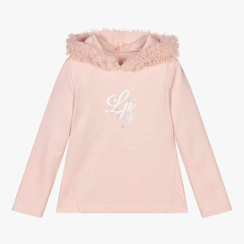 Lapin House - Girls Pink Hooded Top | Childrensalon