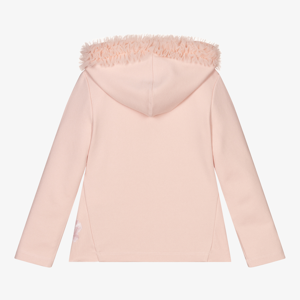 لابين هاوس-توب هودي مزيج فيسكوز لون زهري للبنات | Childrensalon Outlet
