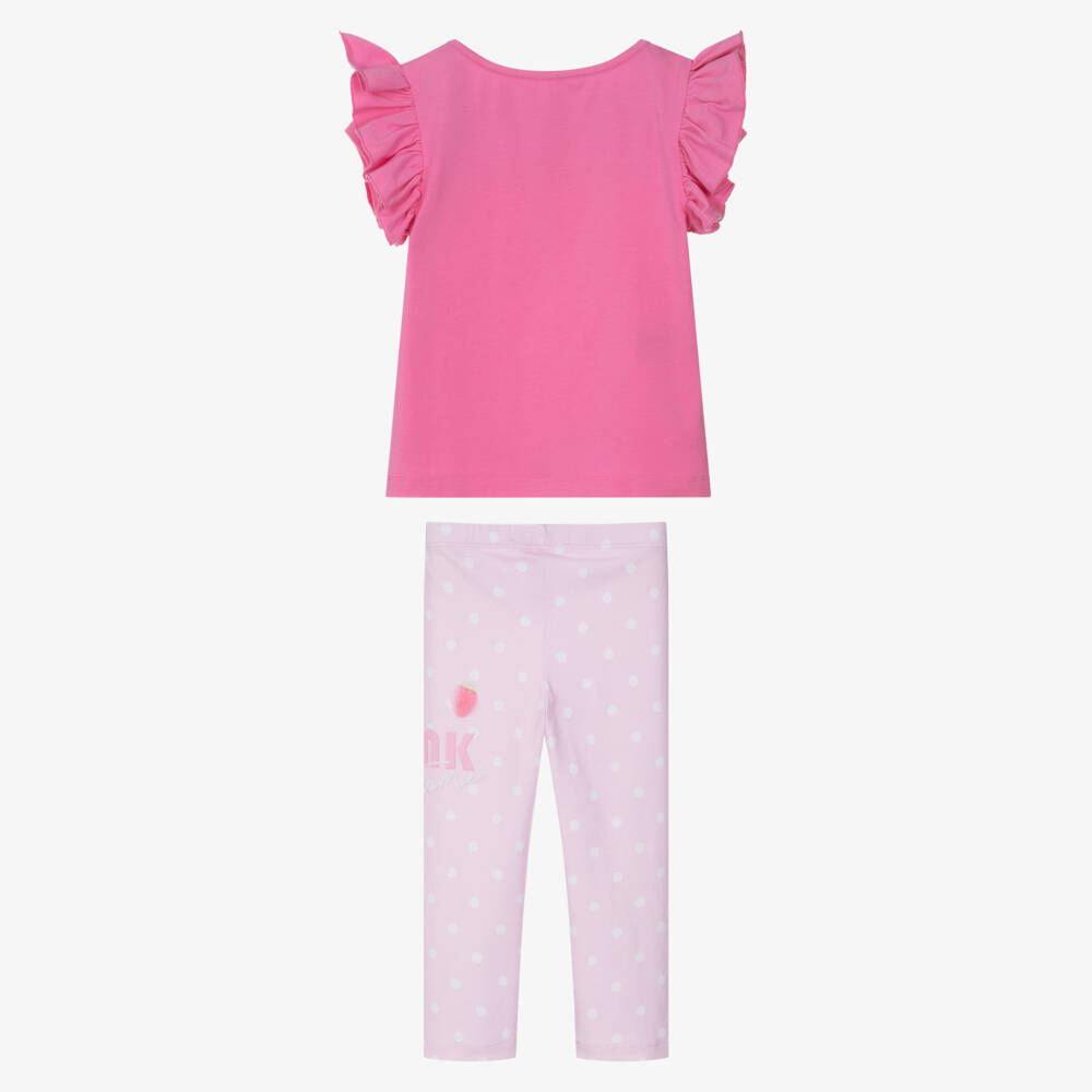 Lapin House-Girls Pink Ice Cream Leggings Ensemble | Childrensalon Outlet