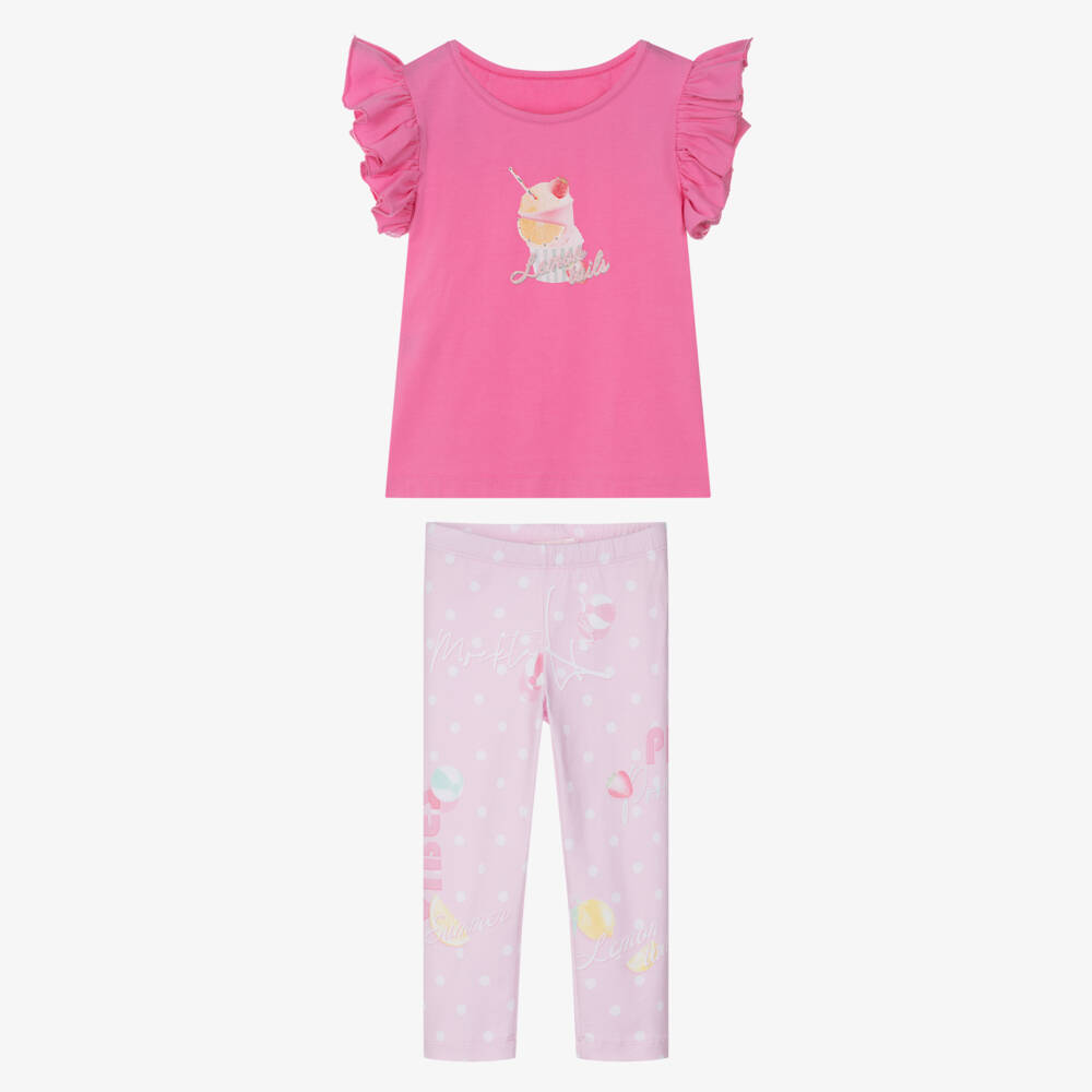 Lapin House-Girls Pink Ice Cream Leggings Ensemble | Childrensalon Outlet