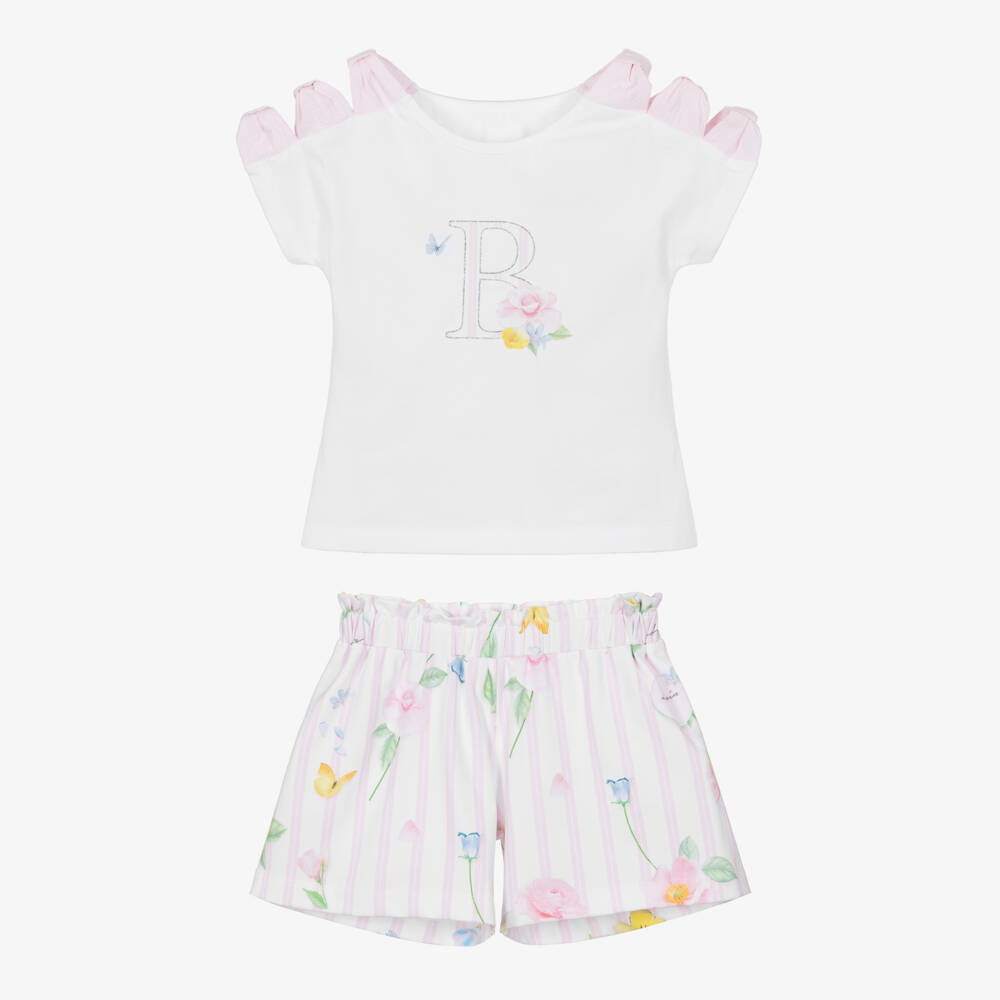 Lapin House-طقم زهري وعاجي مزهر للبنات | Childrensalon Outlet